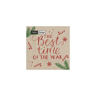 Duni Best time of the Year Cocktail Napkin 24cm 20 pack