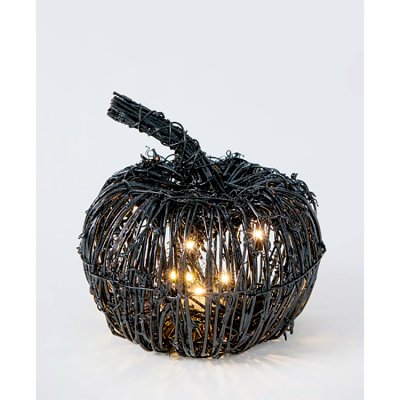 Small Wicker LED Pumpkin