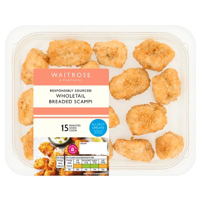 Waitrose Wholetail Breaded Scampi