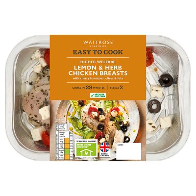 Easy to Cook Lemon & Herb Chicken Breasts with Cherry Tomatoes, Olives & Feta