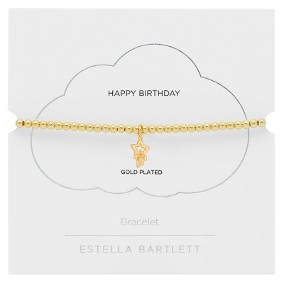 Estella Bartlett Sienna Double Star Happy Birthday Bracelet