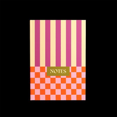 A5 Checks & Stripes Notebook