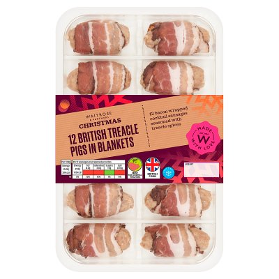 Waitrose Free Range 12 British Treacle Pigs in Blanckets