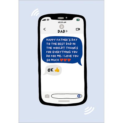 Mobile To Dad Father's Day Card