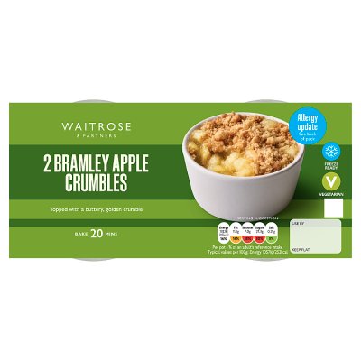 Waitrose 2 Bramley Apple Crumbles