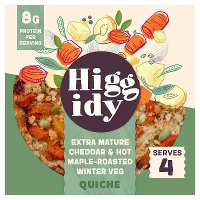 Higgidy Extra Mature Cheddar & Maple-Roasted Veg Quiche