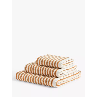 Fine Stripe Hand Towel Caramel