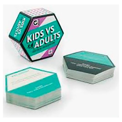 Ginger Fox Hexagon Kids Versus Adults Trivia Game