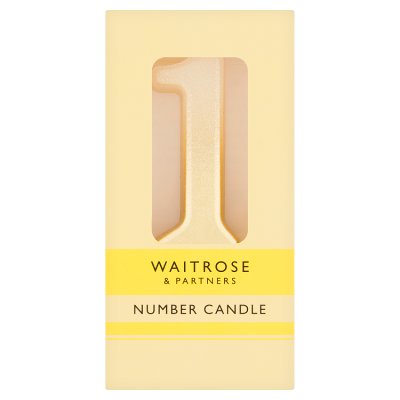 Waitrose 1 Number Cake Candle