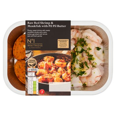 No.1 Raw Red Shrimp & Monkfish with Pil Pil Butter