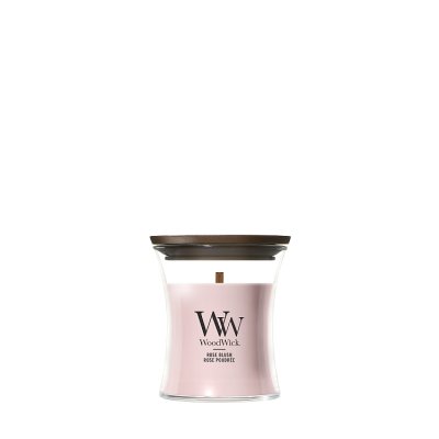 WoodWick Rose Blush Small Hourglass Scented Candle