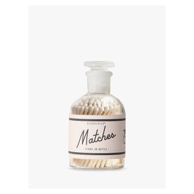 Paddywax Safety Matches in Glass Bottle, White