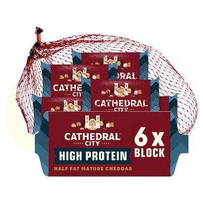 Cathedral City High Protein Half Fat Mature Cheddar Cheese Mini Blocks