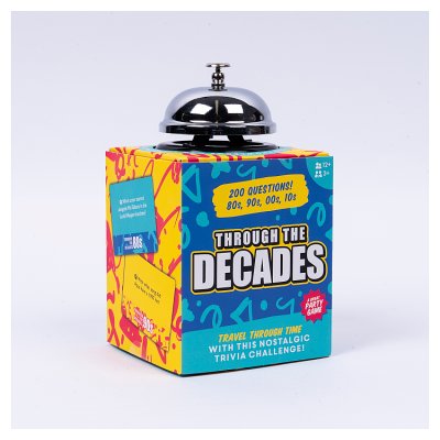 Professor Puzzle Through The Decades Trivia Game with Bell