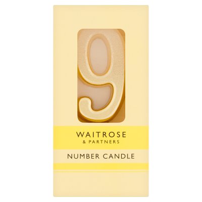 Waitrose 9 Number Cake Candle