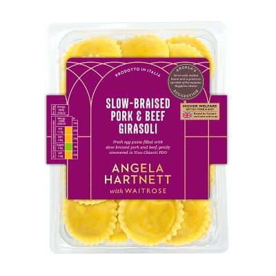 Angela Hartnett with Waitrose Slow-braised Pork & Beef Girasoli