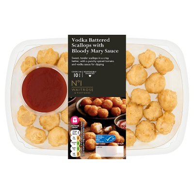 No.1 Vodka Battered Scallops With Bloody Mary Sauce