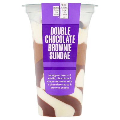 Waitrose Double Chocolate Brownie Sundae