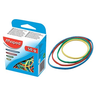 Maped Assorted Rubber Bands 50g