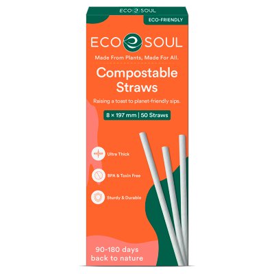 Compostable Sturdy Fiber Straws
