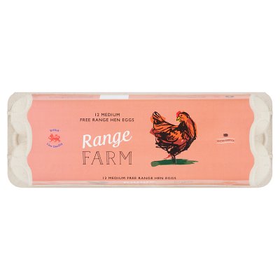 Range Farm 12 Medium Free Range Hen Eggs