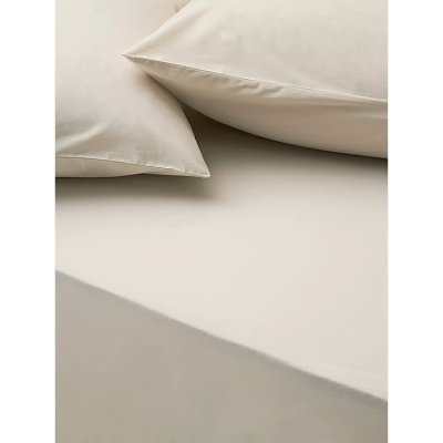 Pure Cotton Fitted Natural Single