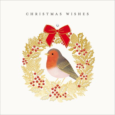 Robin In Gold Wreath