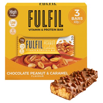 FULFIL Chocolate Peanut & Caramel Flavour Vitamin & Protein Bar Multipack