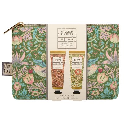 William Morris At Home Meadow Green Hand Care Pouch With Hand Creams 2x30ml