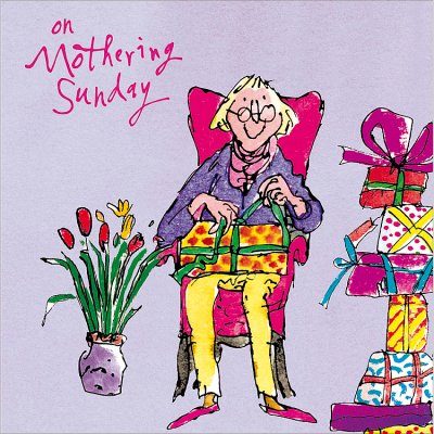 Lady With Presents Mother's Day Card