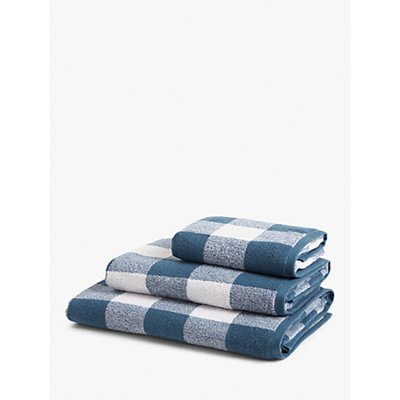 Anyday Gingham Bath Towel, Bluestone