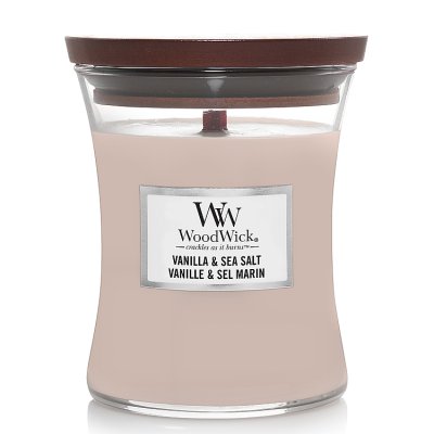WoodWick Vanilla & Sea Salt Medium Hourglass Scented Candle