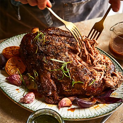 No.1 Slow Cooked British Bone-In Lamb Shoulder with a Cranberry & Shallot Jus