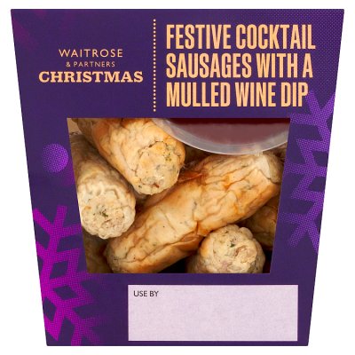 Waitrose Christmas Festive Cocktail Sausages & Mulled Wine Dip