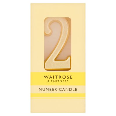 Waitrose 2 Number Cake Candle