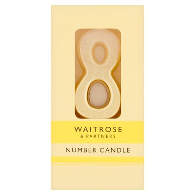 Waitrose 8 Number Cake Candle