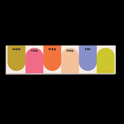 Bright Arches Keyboard Weekly Planner Pad