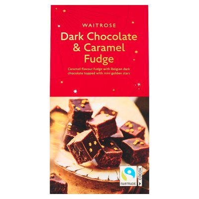 Waitrose Dark Chocolate & Caramel Fudge