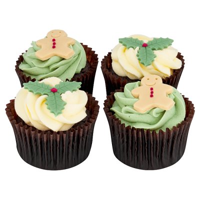 Waitrose Xmas Asstd Buttercream Cupcakes