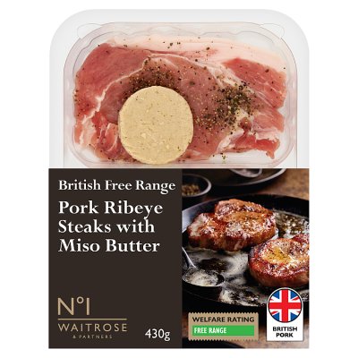 No.1 Free Range Pork Ribeye Steaks & Miso Butter