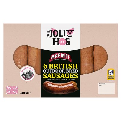 The Jolly Hog 6 British Marmite Sausages