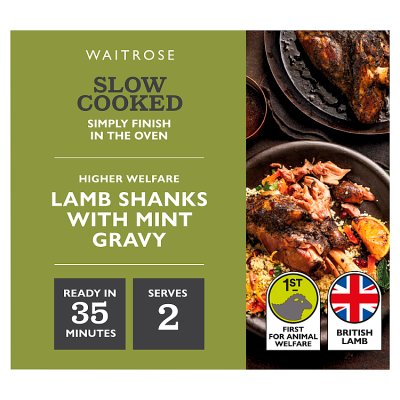 Waitrose Slow Cooked Lamb Shanks with Mint Gravy