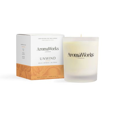 AromaWorks Unwind Basil & Orange Candle