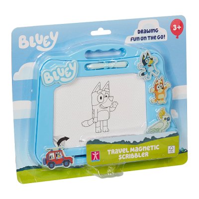 Bluey Magnetic Scribbler Pad with Magnetic Pen and 3 Stamps