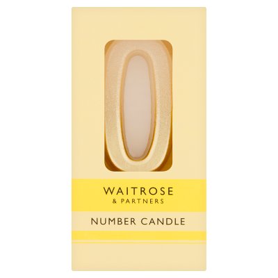 Waitrose 0 Number Cake Candle