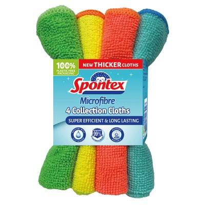 Spontex Microfibre Cloths 4pk