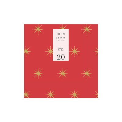 JL Red Star Napkin 33cm 20 pack