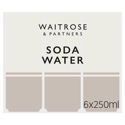 Waitrose Soda Water Cans