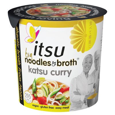itsu BIG katsu curry instant noodles & broth pot
