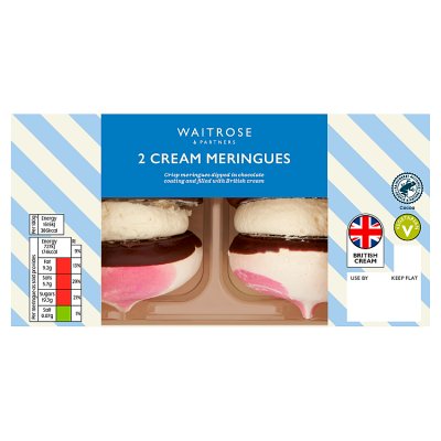 Waitrose 2 Cream Filled Meringues